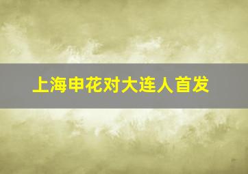 上海申花对大连人首发