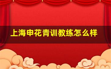 上海申花青训教练怎么样