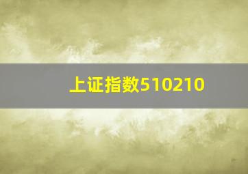 上证指数510210