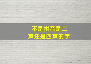 不是拼音是二声还是四声的字