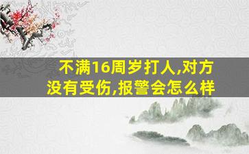 不满16周岁打人,对方没有受伤,报警会怎么样