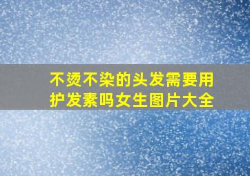 不烫不染的头发需要用护发素吗女生图片大全