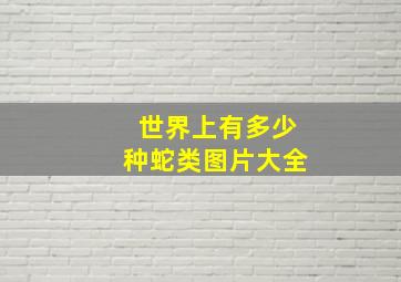 世界上有多少种蛇类图片大全