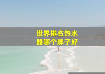 世界排名热水器哪个牌子好