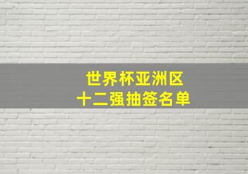 世界杯亚洲区十二强抽签名单