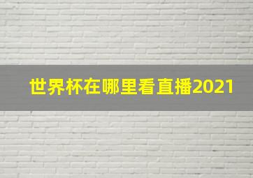 世界杯在哪里看直播2021