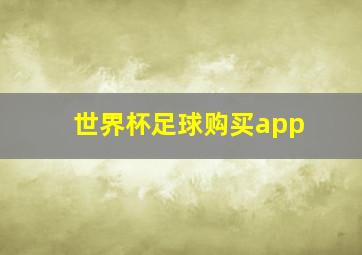 世界杯足球购买app