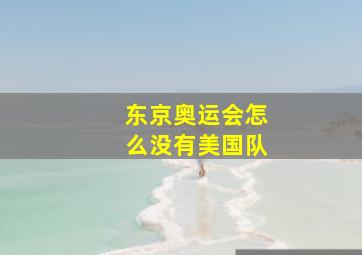 东京奥运会怎么没有美国队