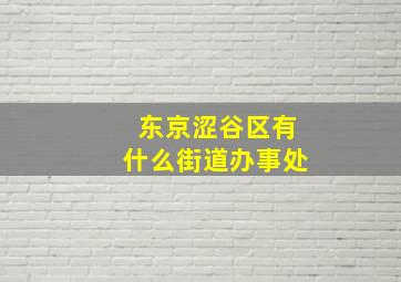 东京涩谷区有什么街道办事处