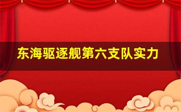 东海驱逐舰第六支队实力