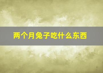 两个月兔子吃什么东西