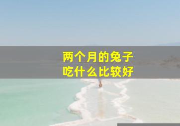 两个月的兔子吃什么比较好