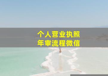 个人营业执照年审流程微信