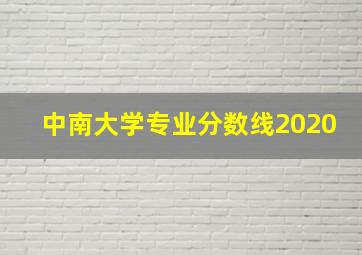 中南大学专业分数线2020