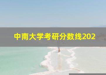 中南大学考研分数线202