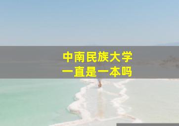 中南民族大学一直是一本吗