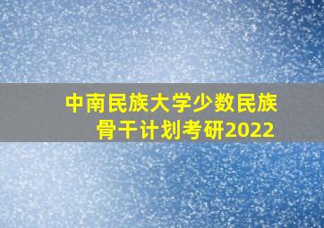 中南民族大学少数民族骨干计划考研2022