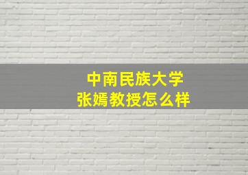 中南民族大学张嫣教授怎么样