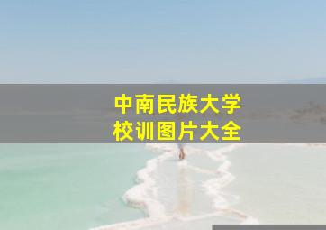 中南民族大学校训图片大全