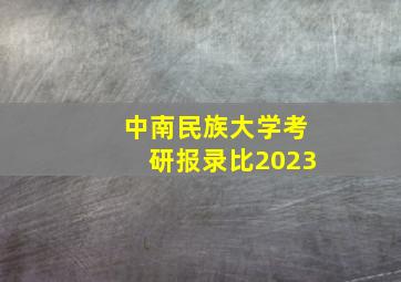 中南民族大学考研报录比2023