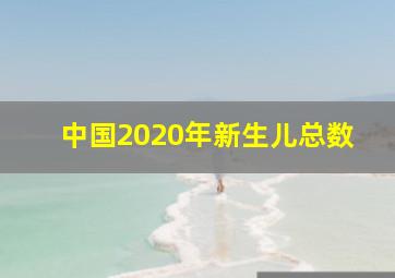 中国2020年新生儿总数