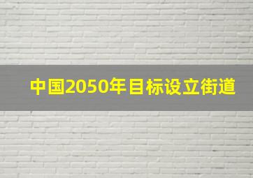 中国2050年目标设立街道