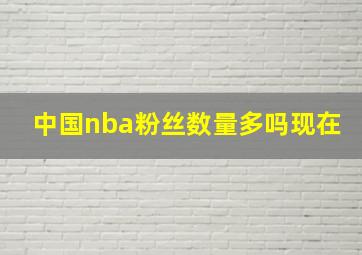 中国nba粉丝数量多吗现在