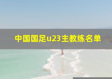 中国国足u23主教练名单