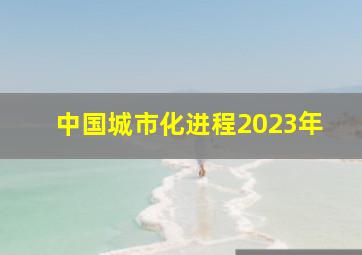 中国城市化进程2023年