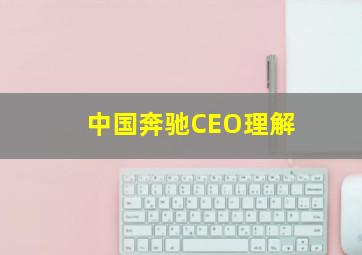 中国奔驰CEO理解