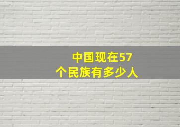 中国现在57个民族有多少人