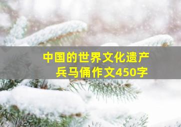 中国的世界文化遗产兵马俑作文450字