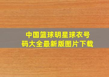 中国篮球明星球衣号码大全最新版图片下载