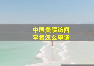 中国美院访问学者怎么申请