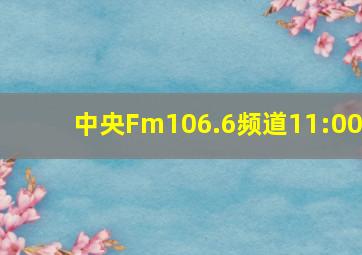 中央Fm106.6频道11:00