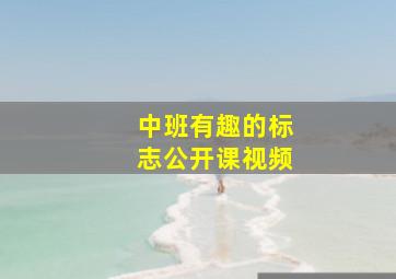 中班有趣的标志公开课视频