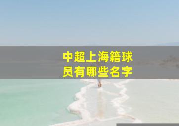 中超上海籍球员有哪些名字