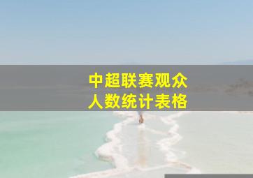 中超联赛观众人数统计表格