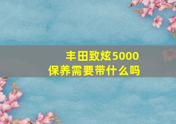 丰田致炫5000保养需要带什么吗