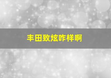 丰田致炫咋样啊