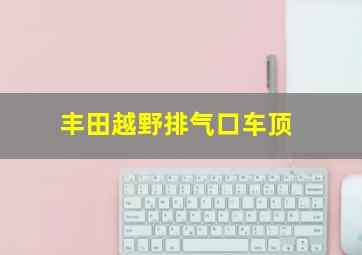 丰田越野排气口车顶