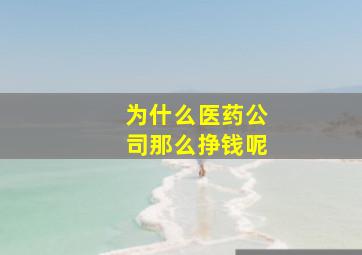 为什么医药公司那么挣钱呢