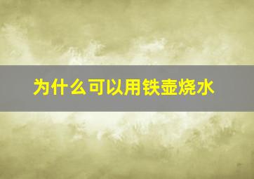 为什么可以用铁壶烧水