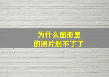 为什么图册里的照片删不了了