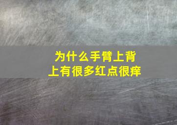 为什么手臂上背上有很多红点很痒