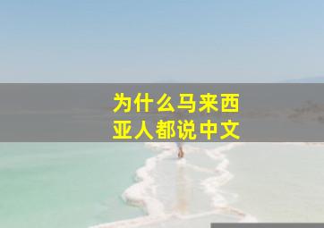 为什么马来西亚人都说中文