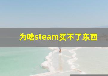 为啥steam买不了东西