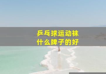 乒乓球运动袜什么牌子的好