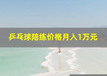 乒乓球陪练价格月入1万元