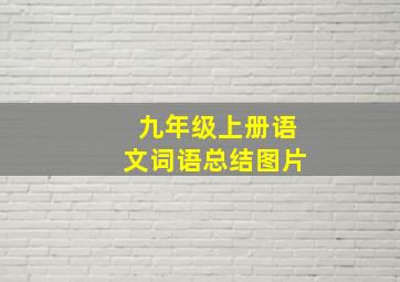 九年级上册语文词语总结图片